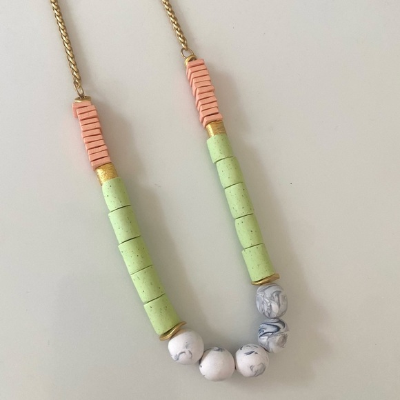 Handmade Polymer Clay Statement Necklace - Picture 2 of 5